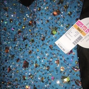 Prom dress blue teal